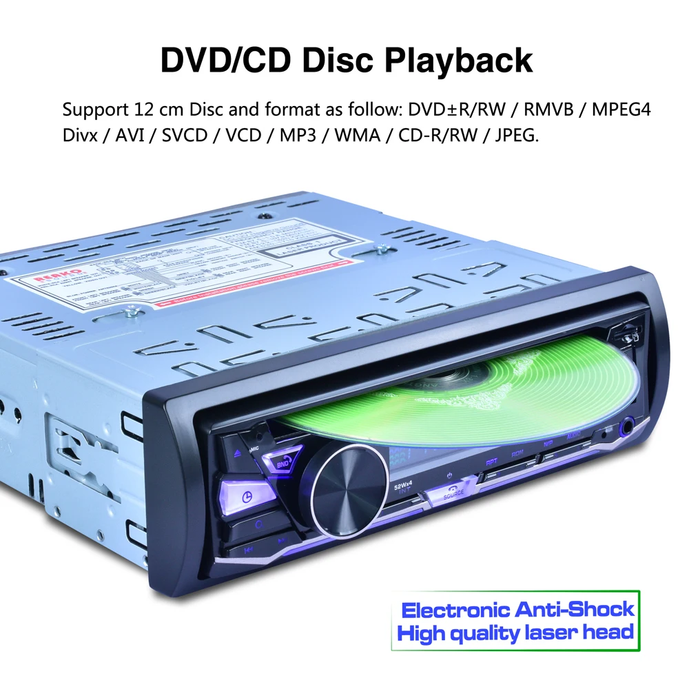 8828B Фиксированная панель автомобиля DVD радио плеер Bluetooth AM FM RDS приемник CD VCD MP3 SD 32