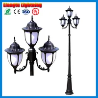 3 meter landscape road light lawn lamp with pillar rod waterproof with 3 heads 3 lights road lamp outdoor street light