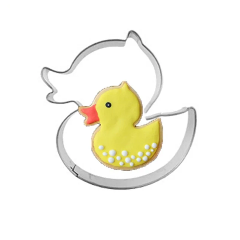 Милая форма утки формочка для печенья 3D из нержавеющей стали выпечки инструменты