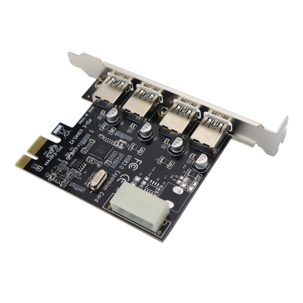Zeadow USB PCIe карта с 4 портами 3 0 к PCI Express 1x плата расширения E usb хаб адаптер