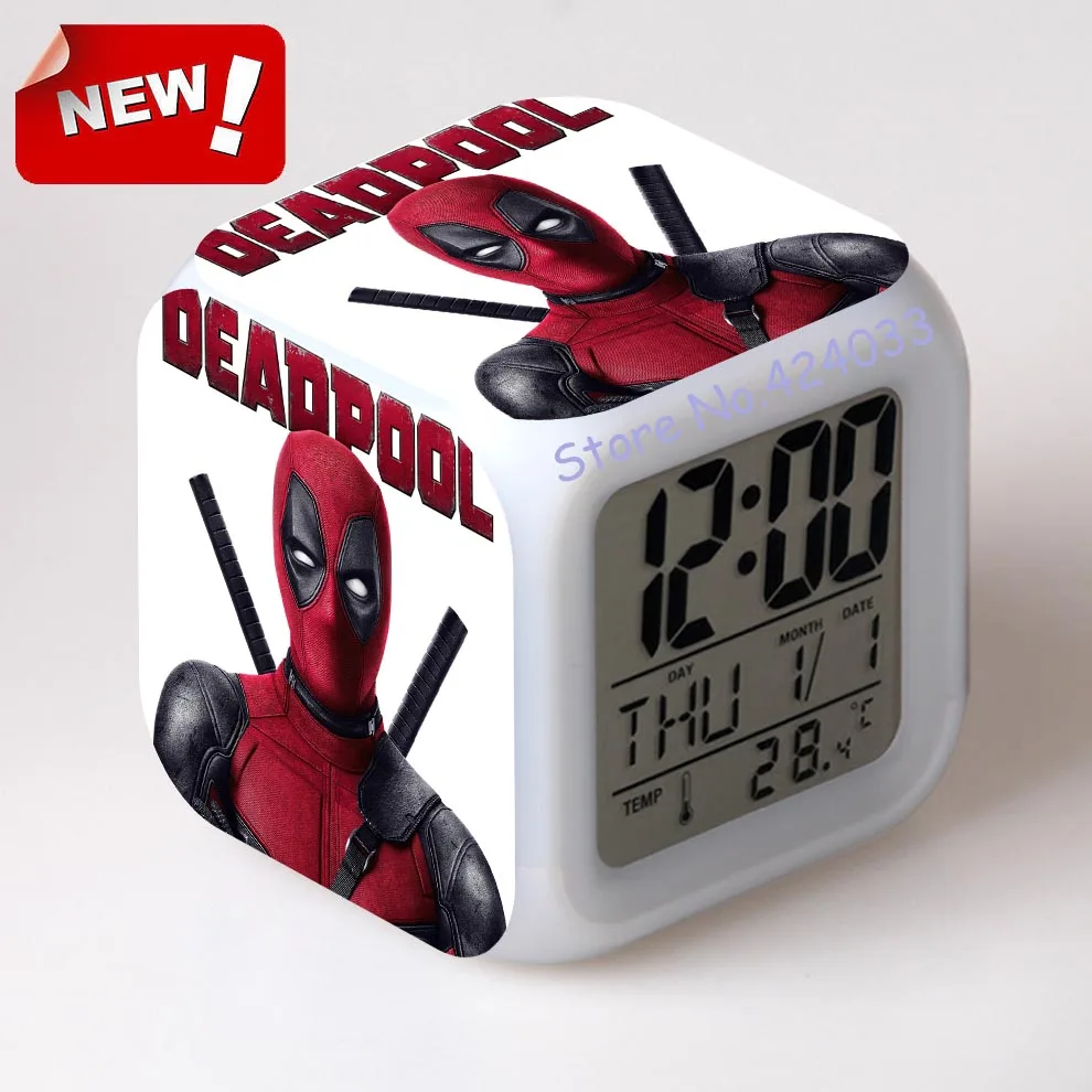 Дэдпул Часы электронный стол Цифровой klokken Orologio Digitale часы Relogio де меса Wake Up Light