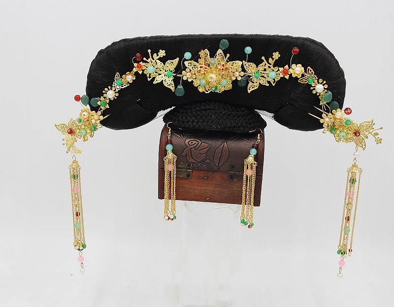 

qing dynasty head wear for women ancient dynasty hair accessories princess cosplay hair products empress hair