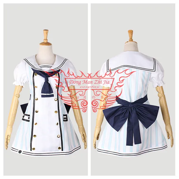 

Hot Sale!!! cosplay costume Love live Pirates not awakened Nishikino Maki white Sailor Dress lovely style A