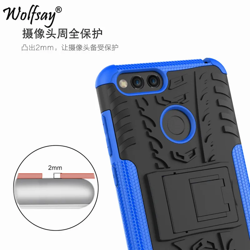 For Huawei Honor 7X Case Shockproof Armor Rubber Hard Back Phone Protective Cover |