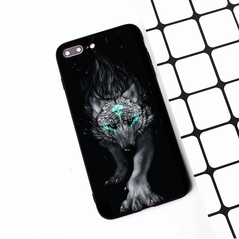M082 Cute Animals The Wolf Black Soft TPU Silicone Case Cover For Apple iPhone 11 Pro XR XS Max X 8 7 6 6S Plus 5 5S 5G SE |