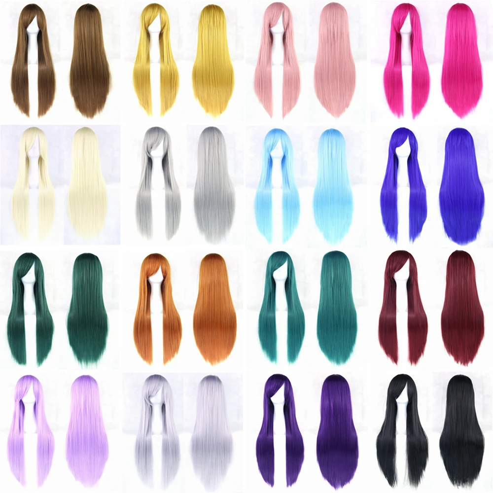 Soowee/24 цвета 32 дюйма длинные прямые женские синтетические волосы парик из - Фото №1