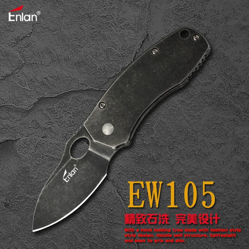 Enlan EW105 черный складной нож 8Cr13Mov лезвие EDC карманный для кемпинга|black folding knife|folding