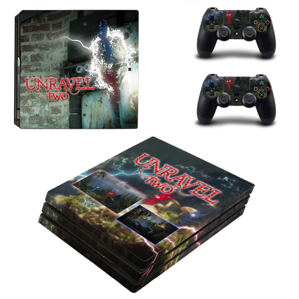 Виниловая наклейка для двух игровых приставок PS4 Pro консоли PlayStation 4 и 2