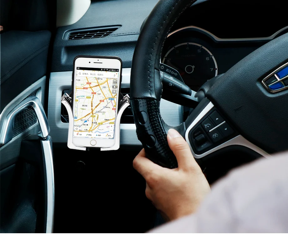 IKSNAIL u-тип гравитационный Автомобильный gps Стенд держатель телефона автоматический несущий индукционный навигационный кронштейн вентиляционное отверстие автомобильный держатель