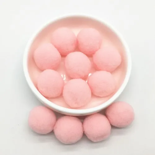 25mm 03Light pink Светильник с розовым и серым помпоном для рукоделия, мягкие помпоны для рукоделия, помпоны для рукоделия, Свадебный декор, клей на ткани, аксессуары 8 мм до 30 мм, 20 г - Цвет: 25mm 03Light pink