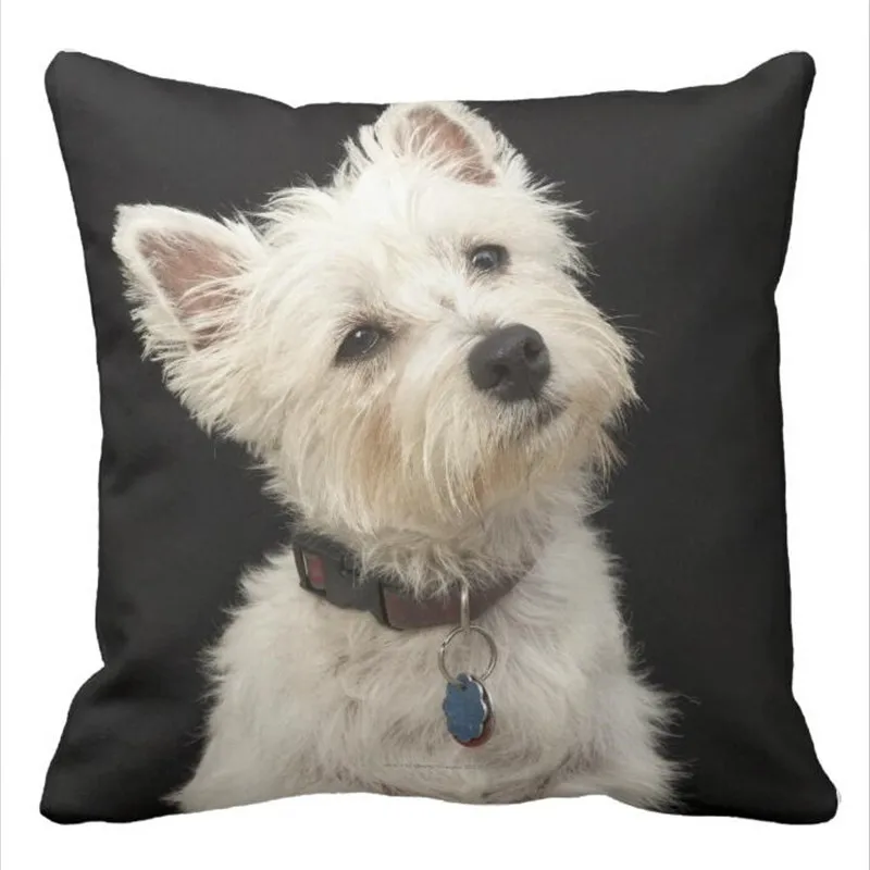 Чехол для подушки West Highland White Terrier Father двусторонний с принтом |
