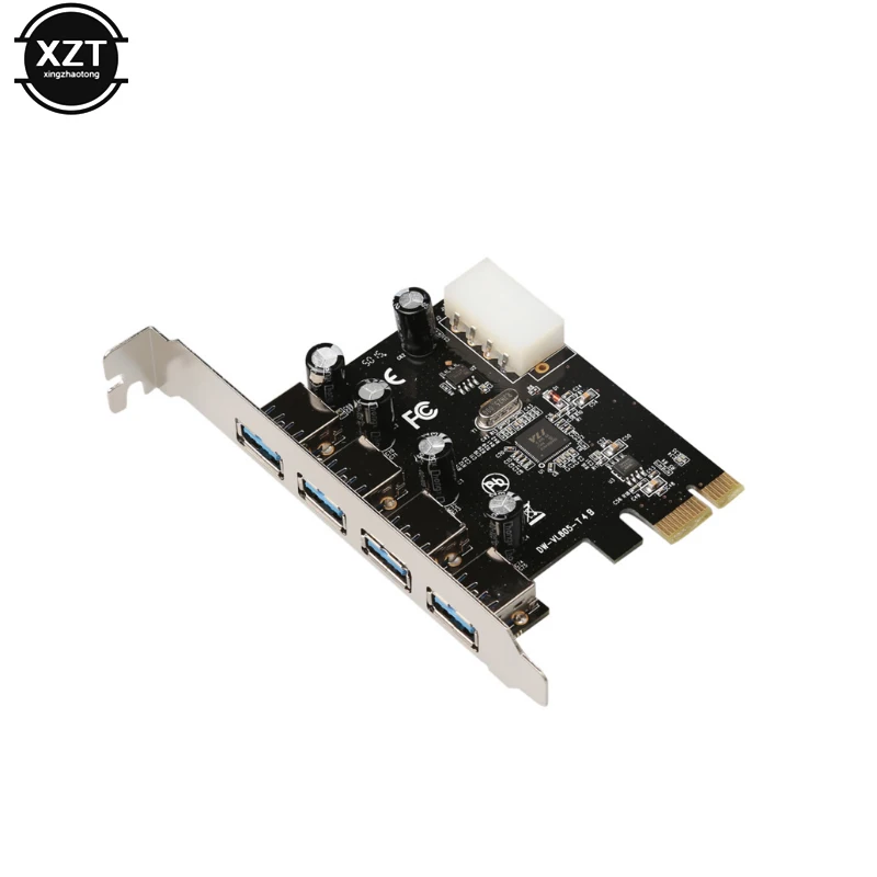 Высококачественный 4-портовый адаптер PCI-E к USB 3 0 HUB скорость 5 Гбит/с для