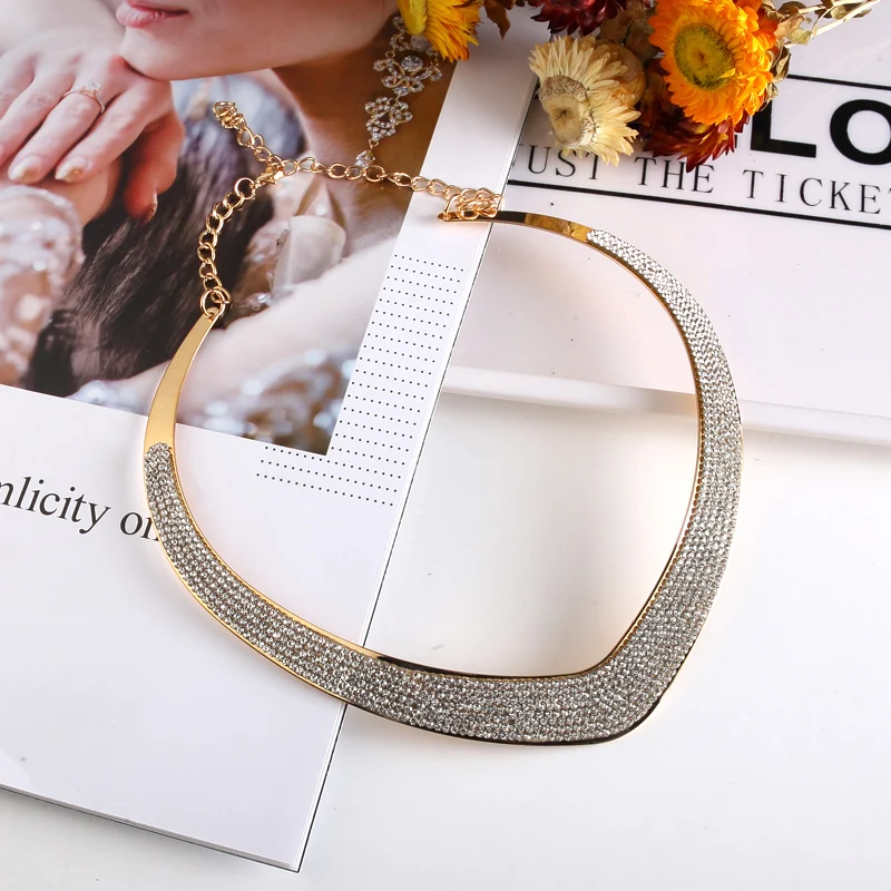 Классические хрустальные свадебные украшения сердце стразы женское колье чокер