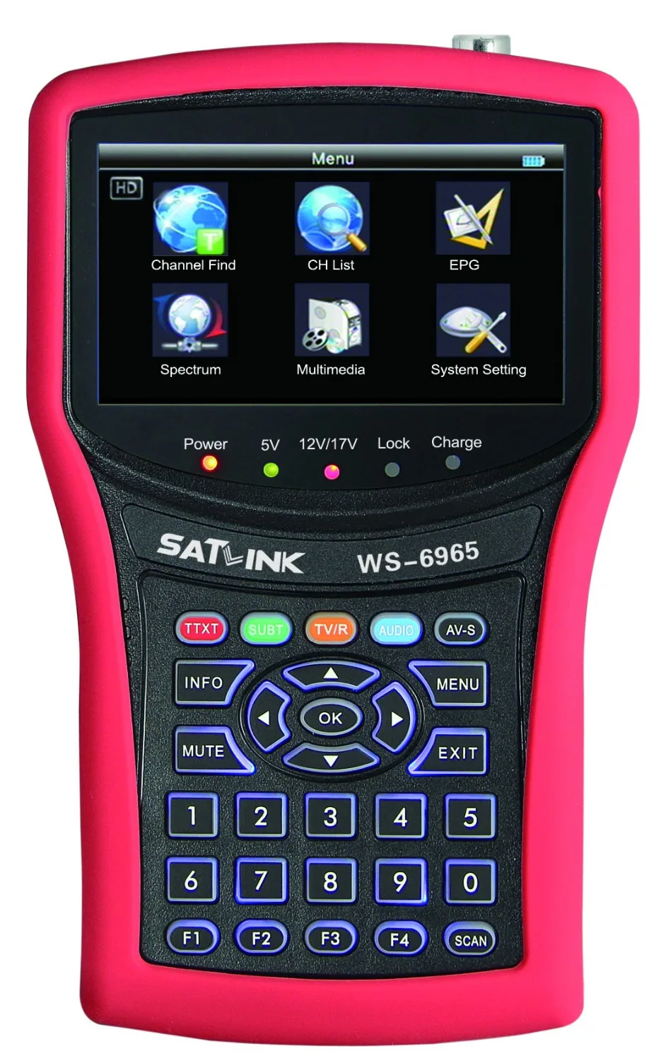 

Цифровой спутниковый искатель Satlink WS-6965 4,3 дюймов Высокое разрешение на тонкопленочных транзисторах на тонкоплёночных транзисторах ЖК-дисп...