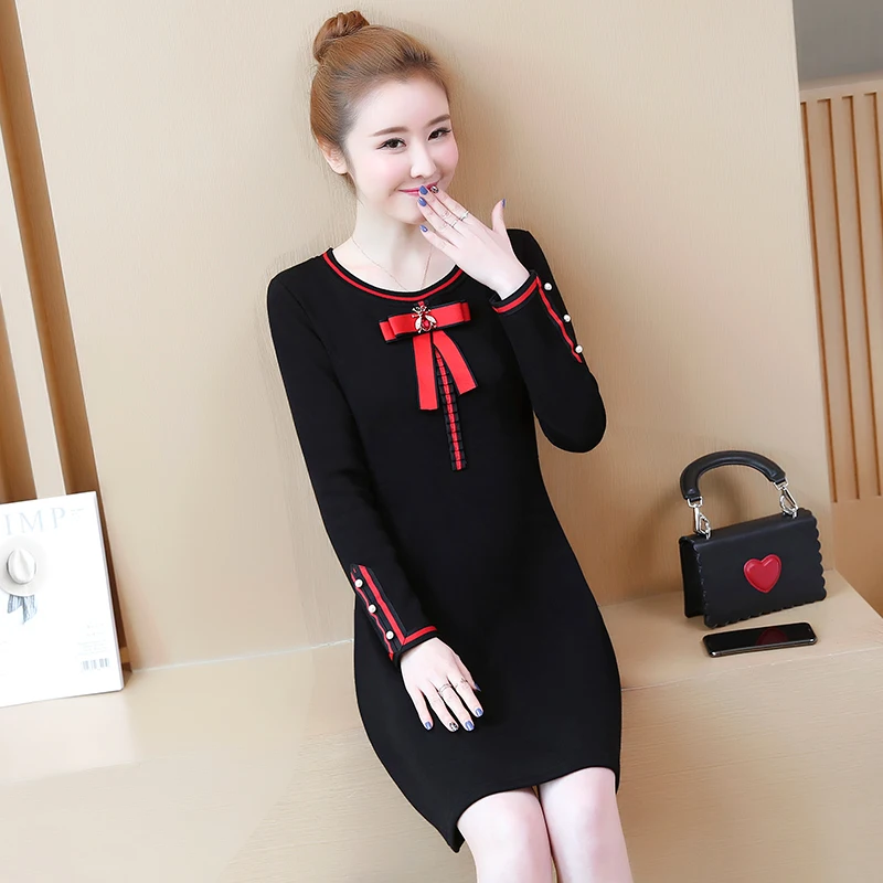 5XL консервативный стиль платье для женщин 2019 весна новые женские платья с длинным