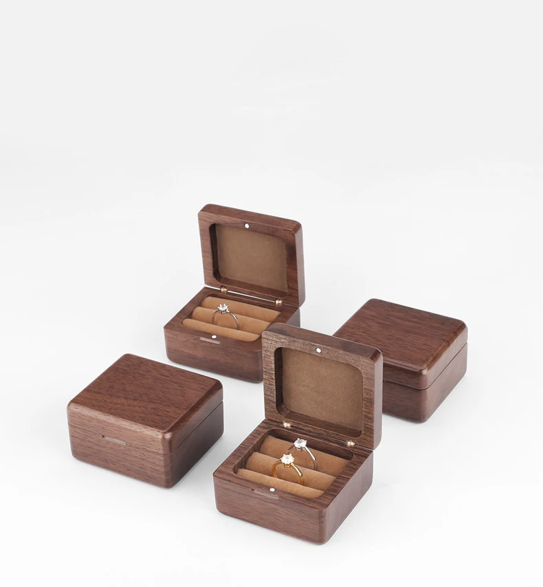 Деревянная Подарочная коробка орехового дерева с мягкой подкладкой и логотипом