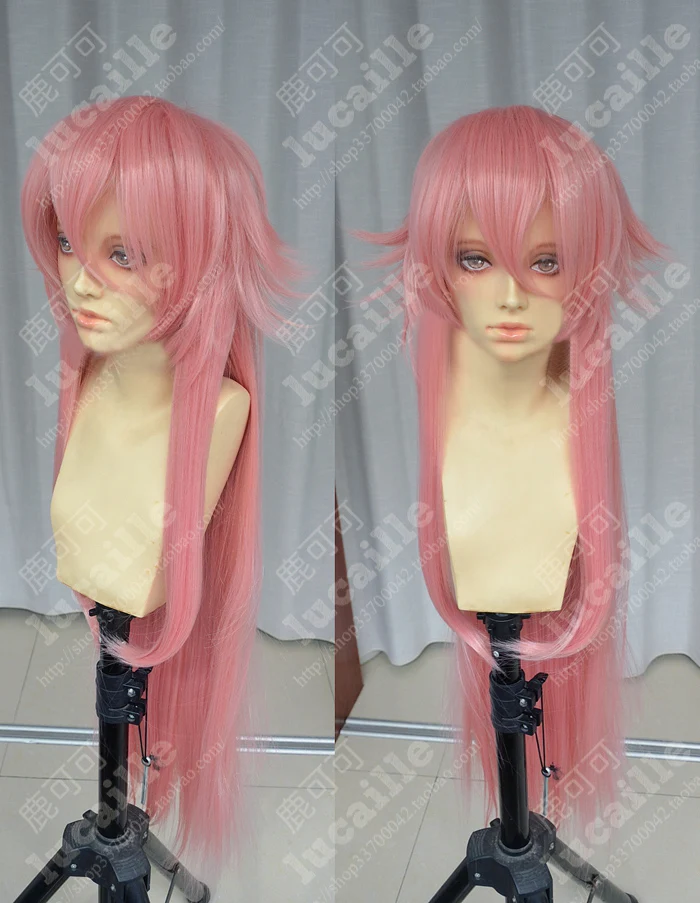 Дневник The Future Mirai Nikki Yuno Gasai длиной 100 см персиковый розовый термостойкие волосы