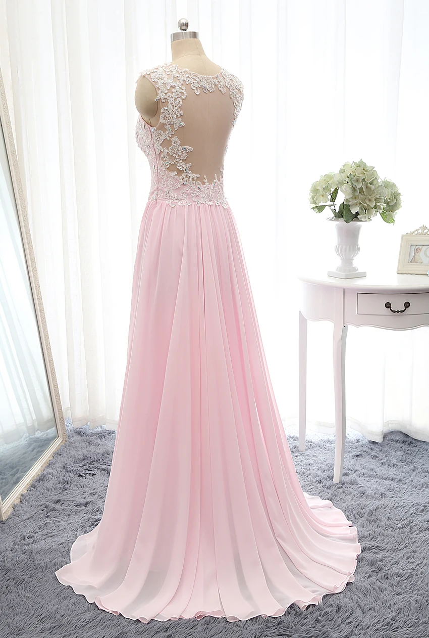 2020 вечернее платье длинное кружевное модное розовое шифоновое с открытой спиной