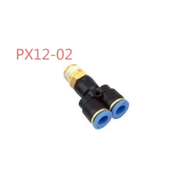 

Free Shipping 5Pcs PX12-02 Tube 12mm Thread 1/4" Male Pneumatic Y Quick Connection