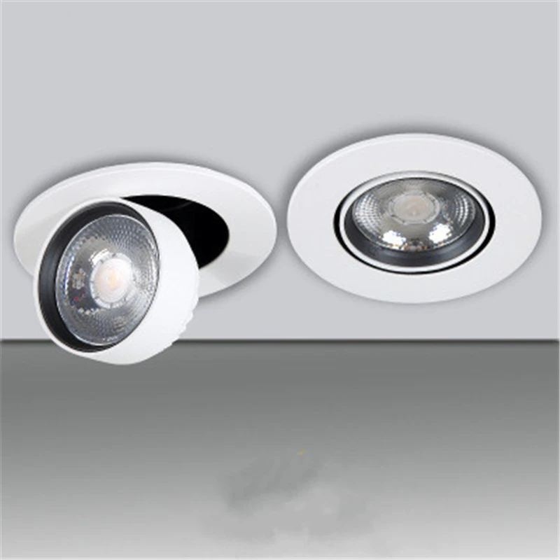 

LED Recessed Downlight 3W/5W/7W/12W Foldable 350° Rotating Dimmable COB Downlight Stretchable LED Spot light Indoor Lighting
