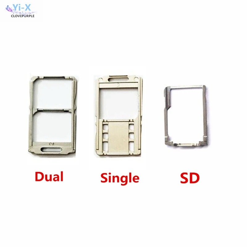 10PCS/lot Dual Single Nano sim micro SD memory Sim card reader holder for Sony Xperia M5 Ultra E5603 E5606 E5653