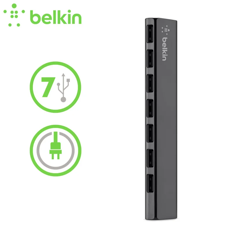 Belkin Оригинальный AC Питание USB 2 0 7 Порты и разъёмы концентратор с кабель для MacBook Pro