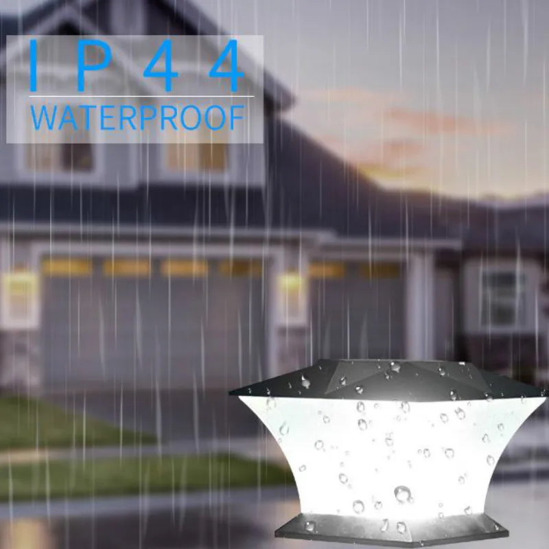 Светодиодный солнечный пост свет открытый IP65 водонепроницаемый супер яркий