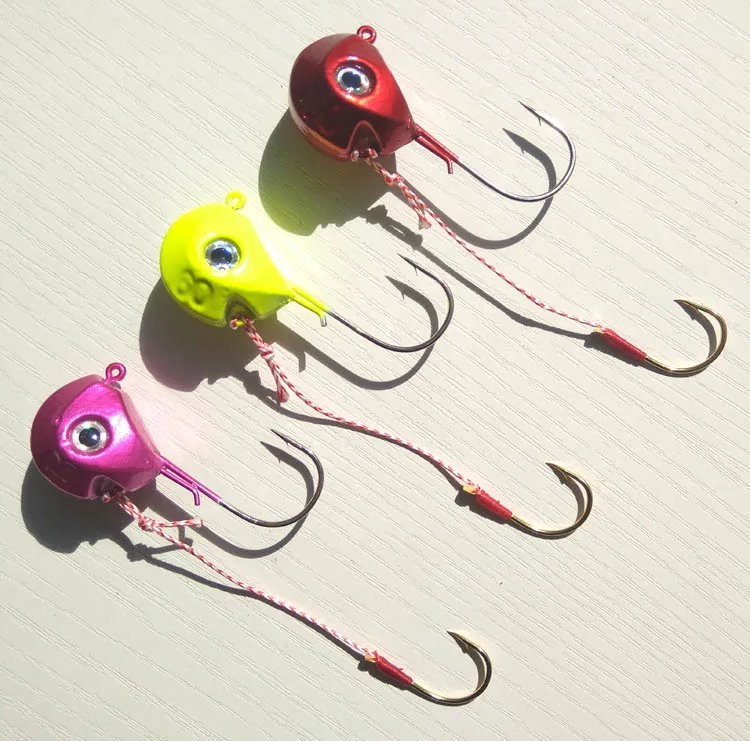 40g Дизайн 3 шт 100 г/80 г/60 г/40 г слайдер Snapper/Sea bream Bottom jig Jig head с юбкой Свинцовые Приманки из свинца - Цвет: 40g