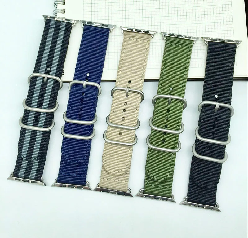Нейлоновый ремешок NATO для Apple Watch на запястье модный стиль Iwatch Band 38 мм 42 с ремешком