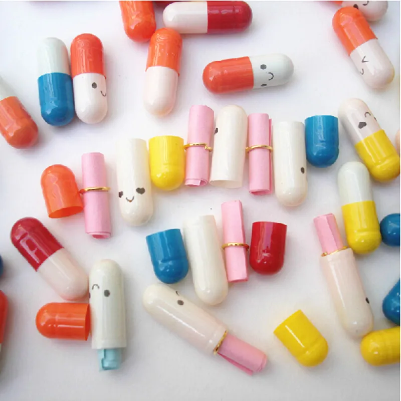 Декоративные красочные пустые капсулы твердые желатиновые для влюбленных 200 шт.