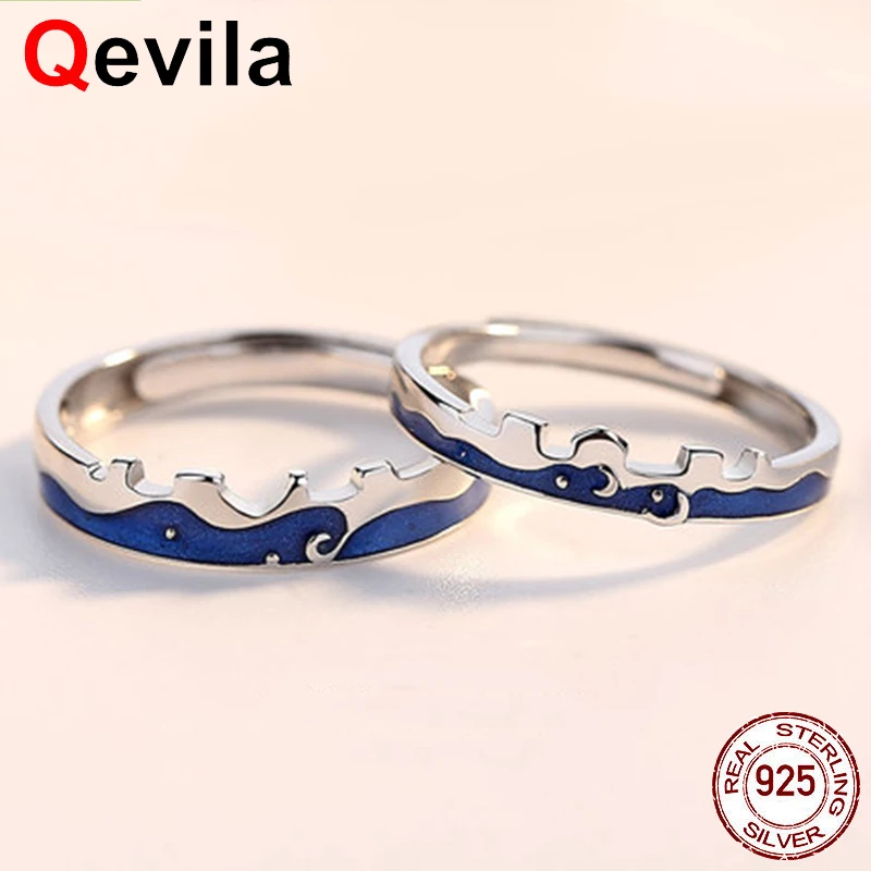 Женское серебряное кольцо Qevila из 100% серебра S925 пробы с голубым небом особняк