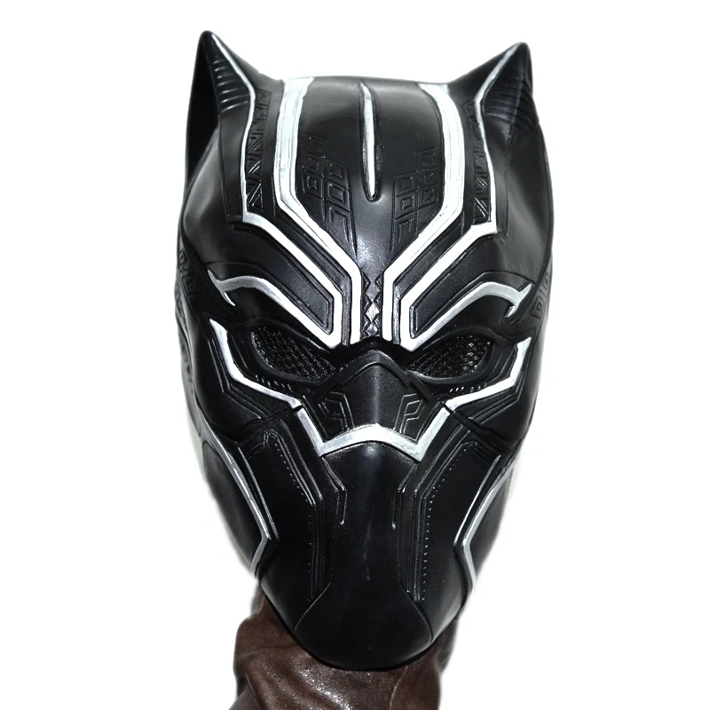 Твердые 3D черный пантера царь Ваканды T'Challa маски фильм фантастические Косплэй Для мужчин Латексная лента для вечерние маска