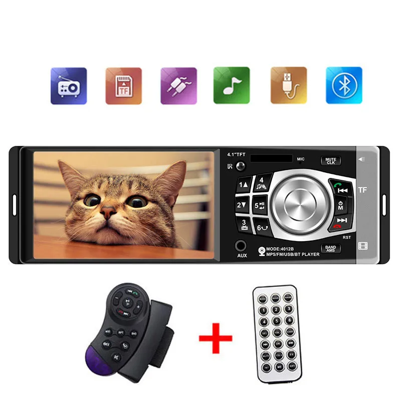 Автомагнитола 4012B 1 Din mp3 плеер автомобильное радио USB AUX FM станция Bluetooth камера