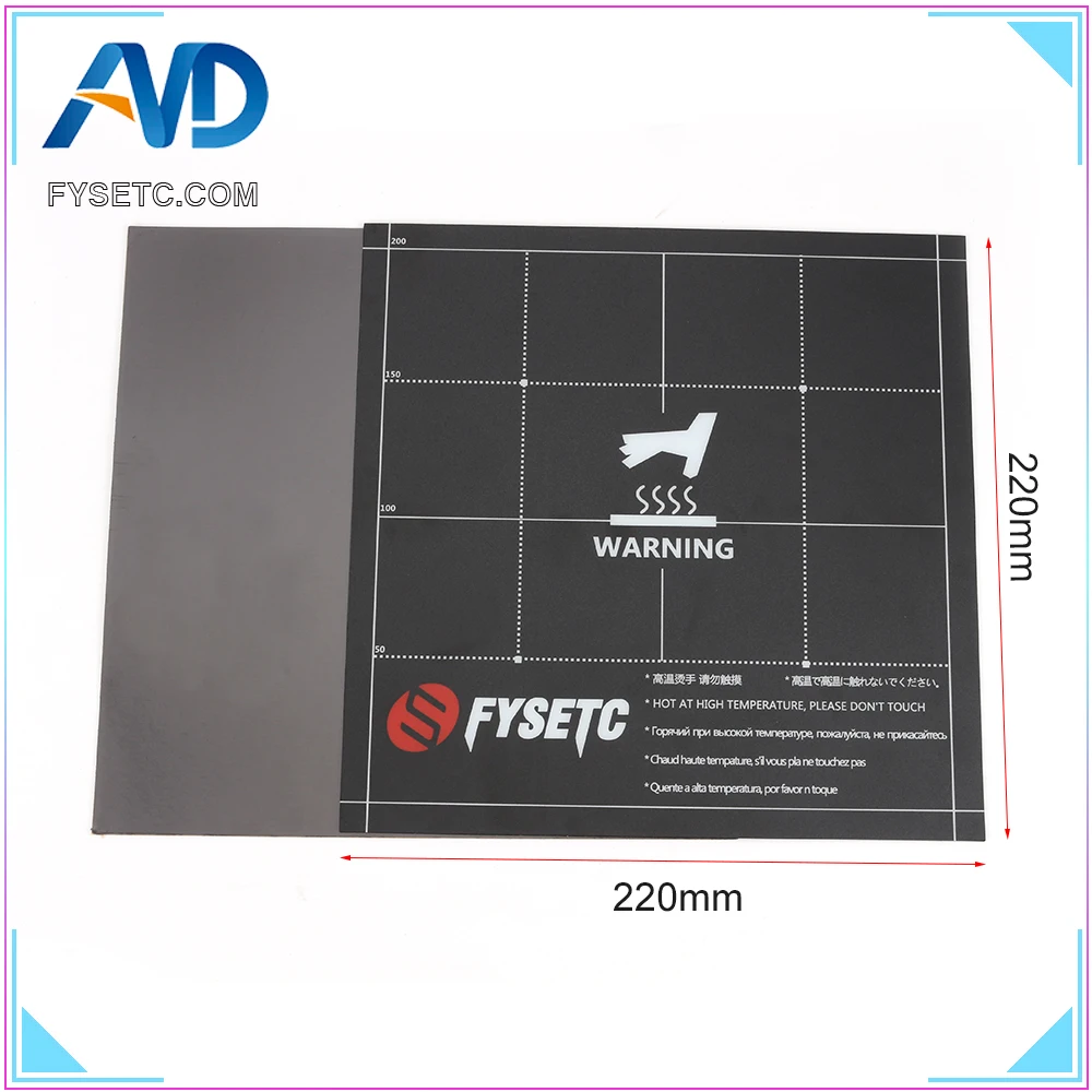 Винтовка Magnetik Heatbed 2 в 1 с клейкой основой 3M 220x220 мм для Wanhao i3 Anet A8 A6 Ender 5|Детали и