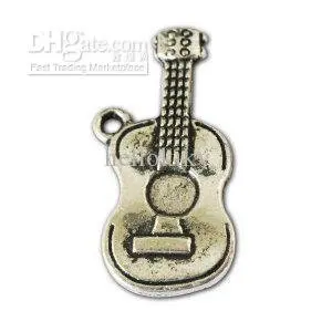 

600pcs Tibetan silver guitar charms A10581