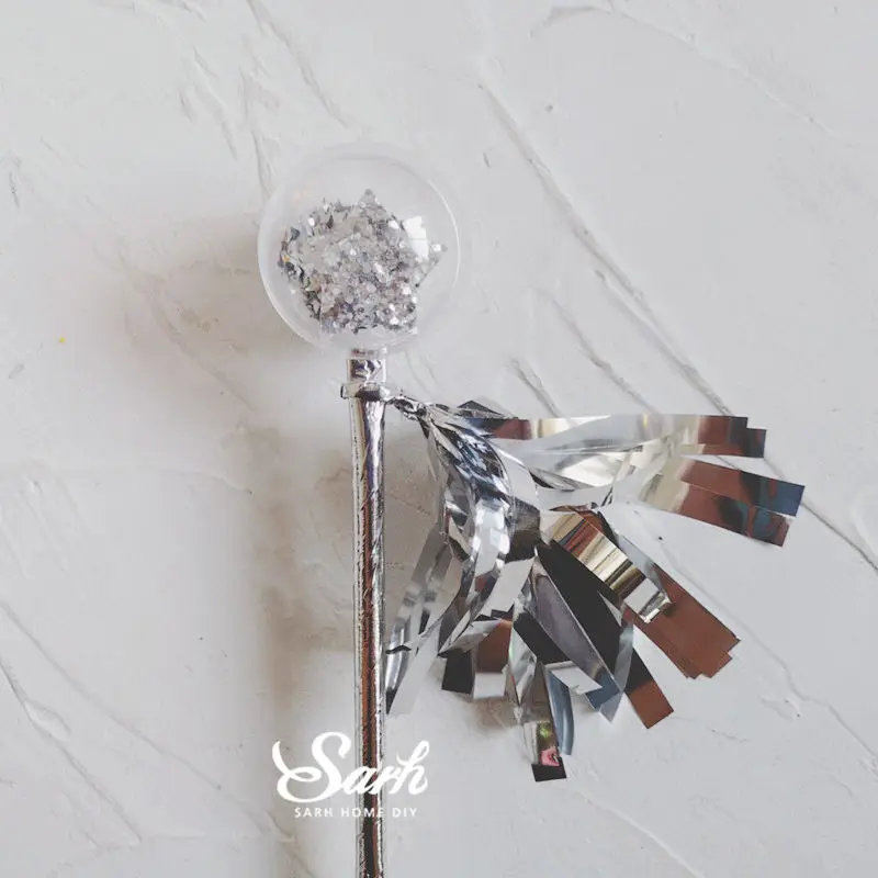 Tassel wish topper Bling King Queen Cake Topper Fairy Hand Writing Letter Decoration Happy Birthday for Valentine's Day Party Supplies Sweet Gifts - Цвет: Tassel wish topper