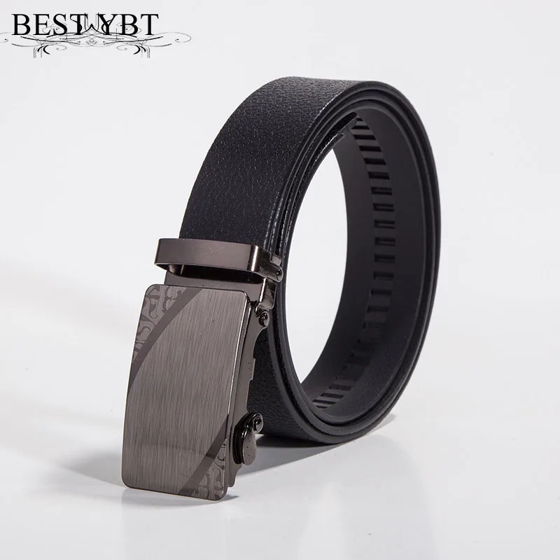 Best YBT Men Belt Imitation leather Alloy Automatic buckle Belt Business affairs Simple Fashion Casual Hot Selling Belt