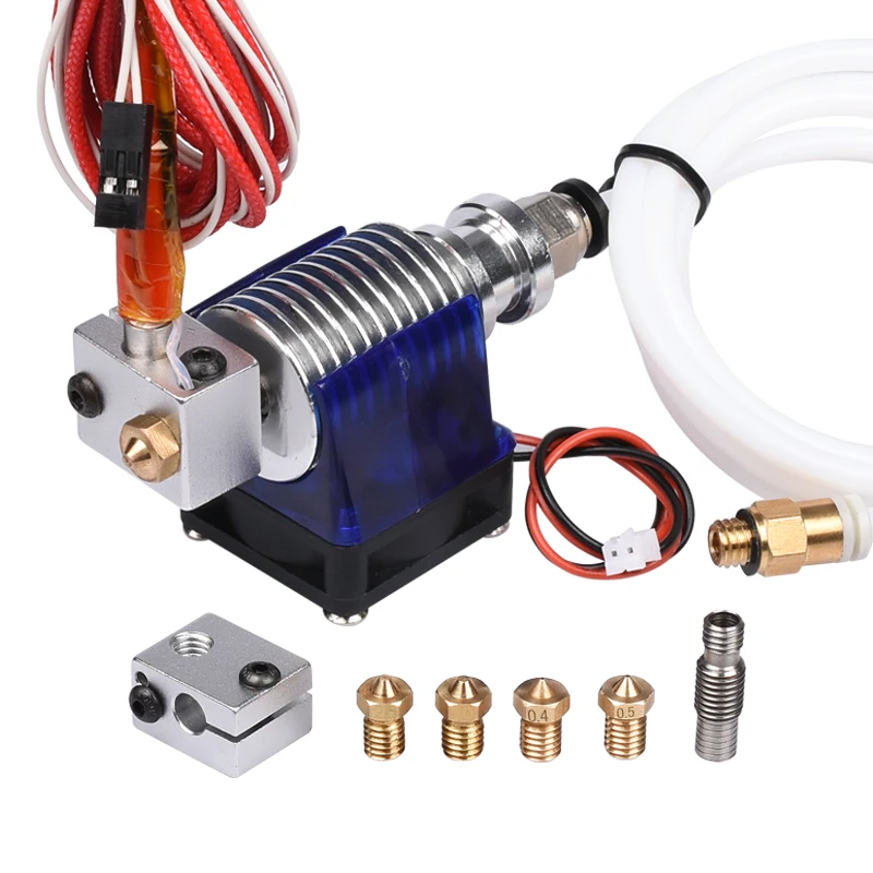 3D V6 Bowden Экструдер J head Hotend экструдер 1 75/3 мм нить 0 2/0 3/0 4/0 5 сопло с вентилятором PTFE