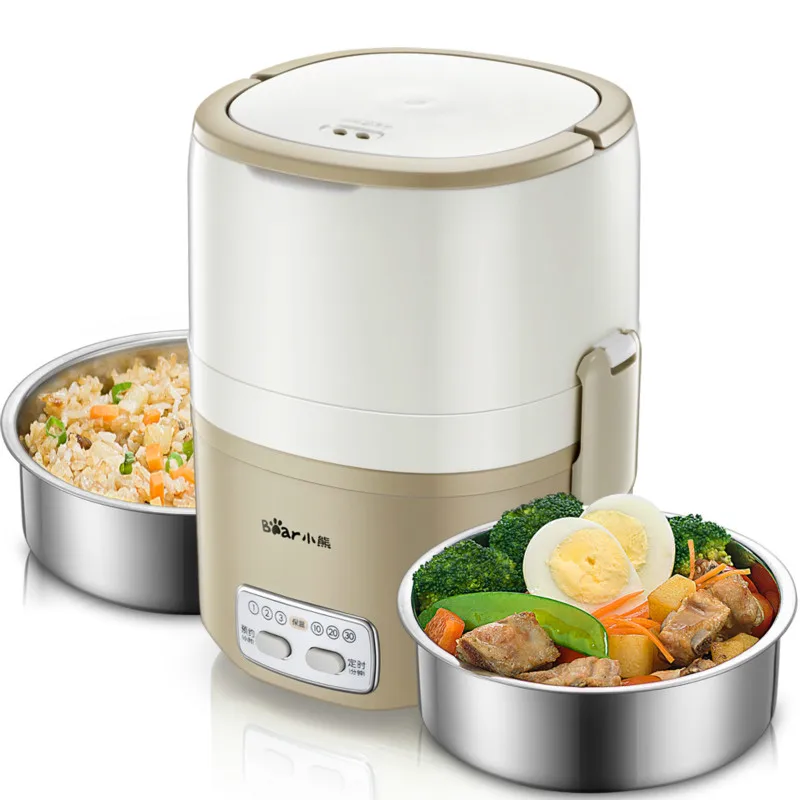 

Bear Double Timing Heating Lunch Box Dormitory Small Mini Cooker Insulation