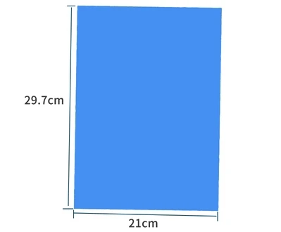 Синий 5 шт. разные цвета резиновый магнит гибкий магнитный лист А4 Размер 0,5 мм бумажные магнитные наклейки магнит на холодильник - Цвет: Синий
