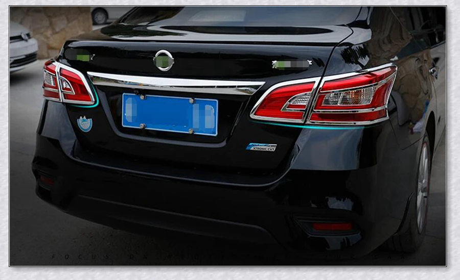 ABS задний багажник задний светильник лампа рамка аксессуары Накладка для Nissan Sentra Sylphy 2012 2013