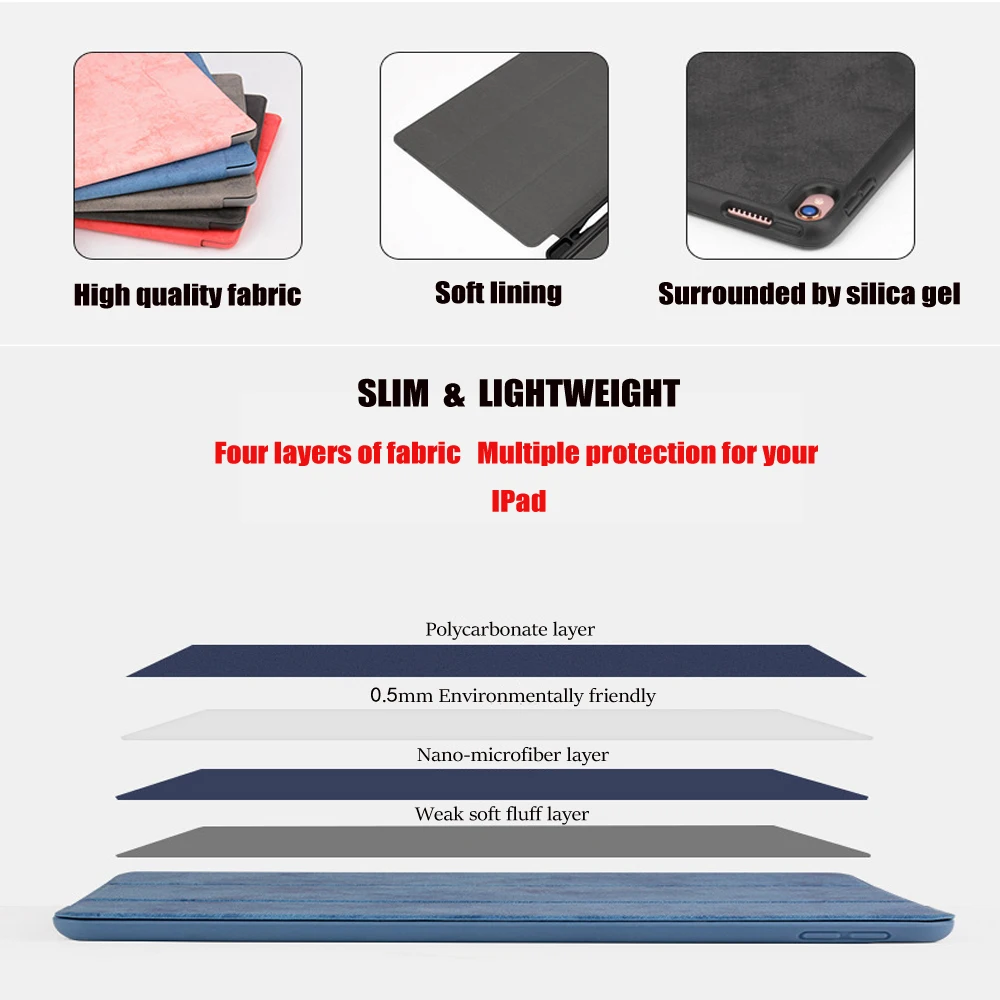Чехол Coolaxy для IPad, мягкий силиконовый чехол для IPad, чехол-карандаш с тройной подставкой, умный чехол для Apple IPad, чехол 9,7