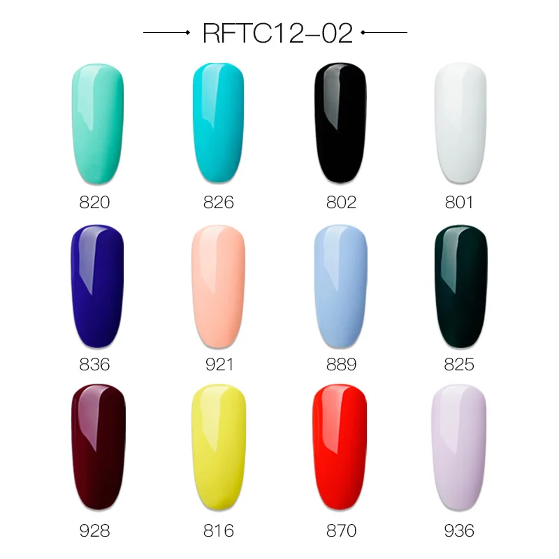 RFTC12-02 ROSALIND гель лак для ногтей набор 12 шт./компл. картина паук блестящий гель маникюрный набор штамповка Набор для акриловых ногтей лак все для маникюра - Цвет: RFTC12-02