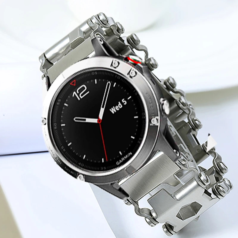 Металлические ремешки для инструментов для samsung Galaxy Watch 46 мм gear S3 ремешок для часов браслет Garmin Fenix 3 HR 5X ремешок для часов с отверткой