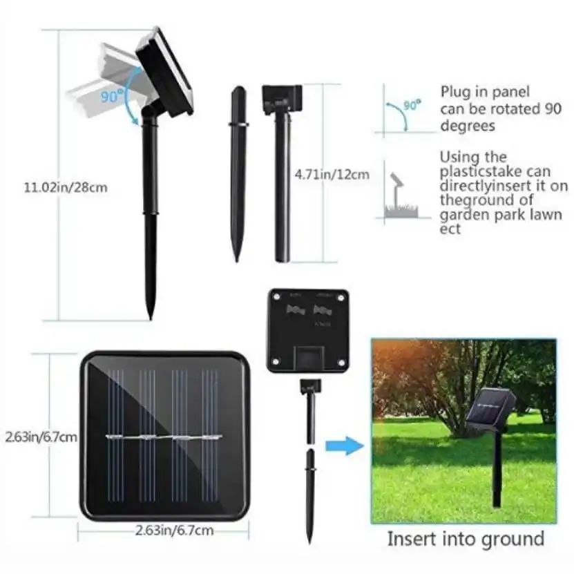 Solar String Lights Waterproof Christmas Fairy for Home Garden Outdoor Patio Tree Parties Holiday Decorations | Лампы и освещение