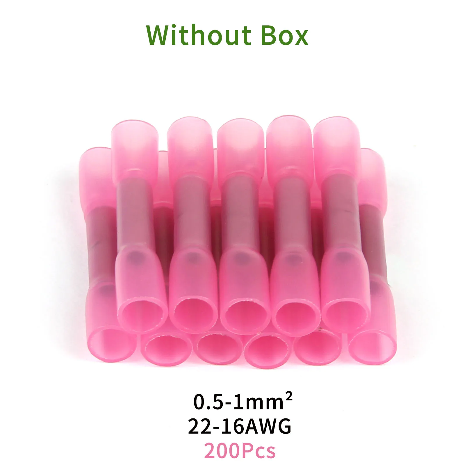 200Pcs BHT1.25 Изолированная термоусадочная обжимная Клемма прикладочная проволока Электрический разъем BHT-1,25 BHT-2 BHT-5 22-10AWG - Цвет: 200Pcs BHT1.25