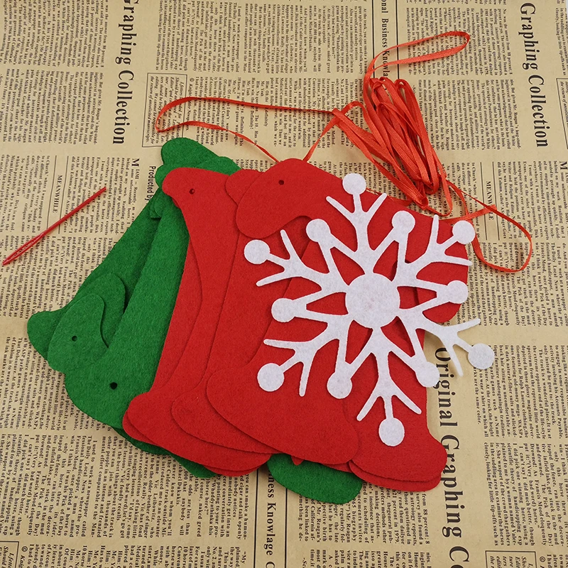 1 Набор рождественских баннеров с рождественской елкой украшения флагов висячие