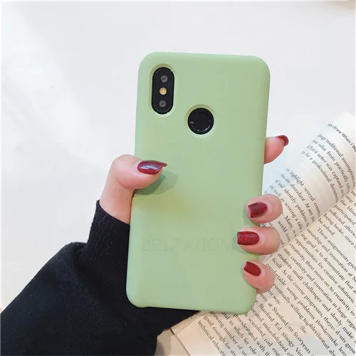 Matcha green Жидкий чехол для телефона для Xiaomi mi A2 Lite mi 8 Lite Max 3 mi x 2 2S 6 mi 9 чехол силиконовый чехол для Red mi Note 7 5 6 Pro 6A - Цвет: Matcha green