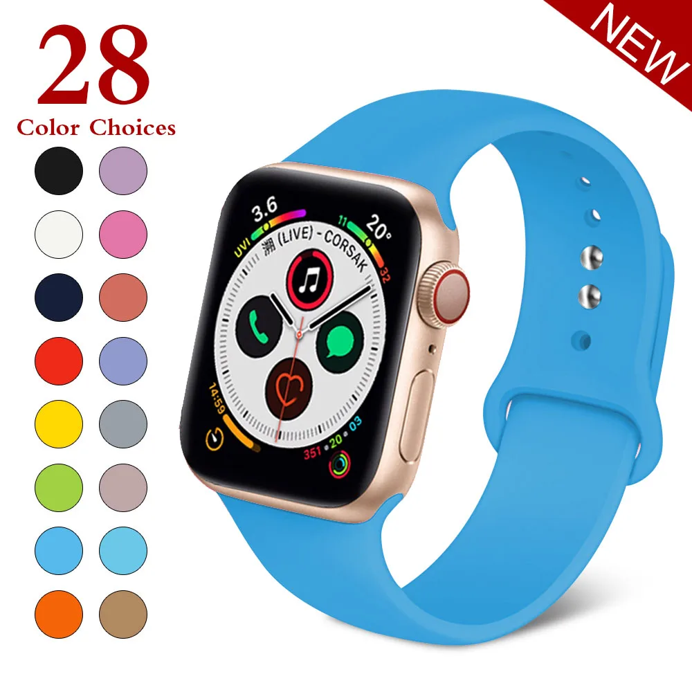 Спортивный мягкий силиконовый сменный ремешок 38 мм от mu sen для Apple Watch версии 1, 2, ремешок 42 мм на запястье, ремешок для iWatch Sport - Цвет ремешка: Blue