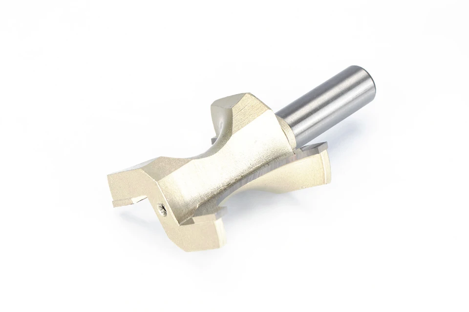 HUHAO 1pcs 1/2" Shank Half Round bit 2 flute endmill Router Bits for wood without bearing Woodworking Tool milling cutter